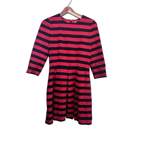 Gap Women's Red & Blue Striped Long Sleeve A-Line Dress Size 8 - Picture 1 of 5